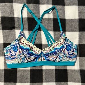 Prana teal bikini top